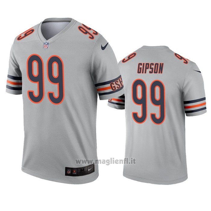 Maglia NFL Legend Chicago Bears Trevis Gipson Inverted Grigio
